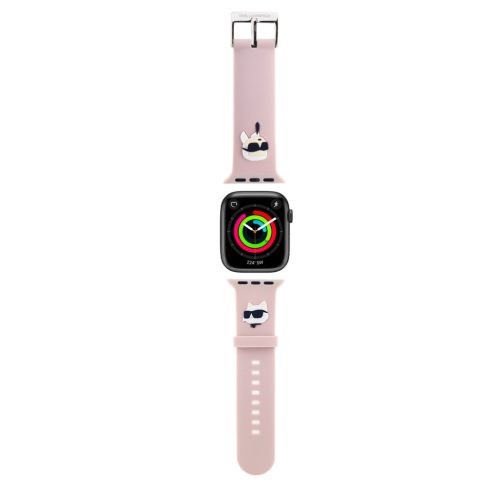 Karl Lagerfeld Karl and Choupette Head NFT Apple Watch 38/40/41mm szíj, rózsaszín