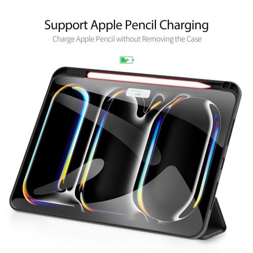 Dux Ducis Domo  iPad Pro 11 (2024 / 2025) kihajtható tok pencil tartóval, fekete