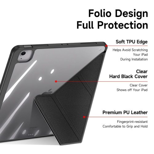 Dux Ducis Magi iPad Air 13 (2024) tok pencil tartóval, fekete