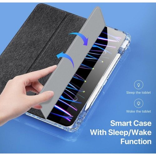 Dux Ducis Unid iPad Pro 11 (2024 / 2025) kihajtható tok pencil tartóval, fekete