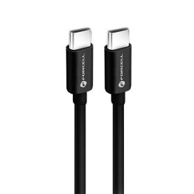   FORCELL F-ENERGY C338 USB-C-USB-C adatkábel, PD, 3A, QC4.0, 60W, 3m, fekete