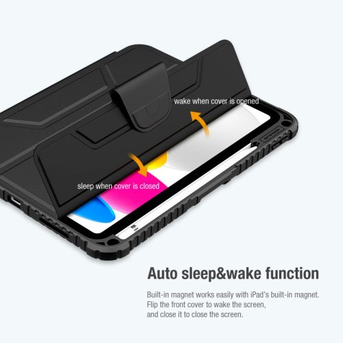 Nillkin Bumper Pro iPad 10.9 2022 / iPad 11 2025 kihajtható tok, fekete