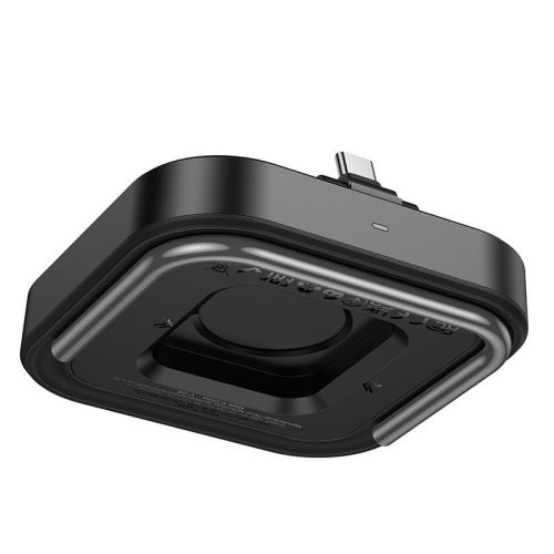 Hoco CQ16B 2in1 USB-C + vezeték nélküli asztali töltő, 5W, PD, QC, 3A, 30W, fekete
