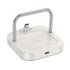 Hoco CQ16B 2in1 USB-C + vezeték nélküli asztali töltő, 5W, PD, QC, 3A, 30W, fehér