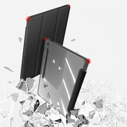 Dux Ducis Toby Samsung Tab S10 FE+ kihajtható tok pencil tartóval, fekete