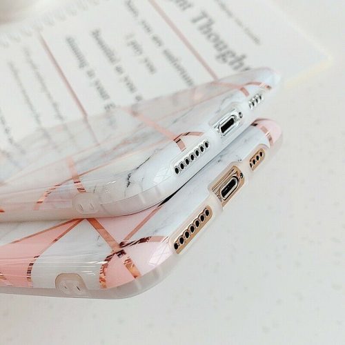 Samsung Galaxy A51 5G SM-A516F, Szilikon tok, sokszöges márvány minta, Wooze Geometric Marble, színes/zöld