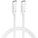 USB Type-C töltő- és adatkábel, USB Type-C, 200 cm, 5000 mA, 100W, gyorstöltés, PD, QC 4.0, C339, fehér