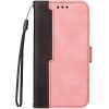 Xiaomi Redmi Note 9 / Redmi 10X 4G, Oldalra nyíló tok, stand, kártyatartóval, kézpánttal, Wooze Colour Wallet, rózsaszín