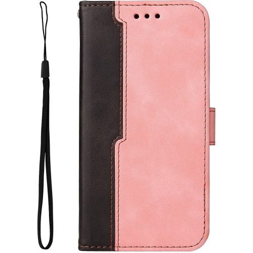 Xiaomi Redmi Note 9 / Redmi 10X 4G, Oldalra nyíló tok, stand, kártyatartóval, kézpánttal, Wooze Colour Wallet, rózsaszín