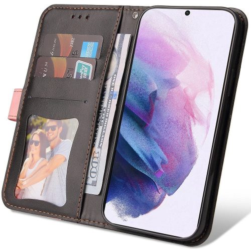 Xiaomi Redmi Note 9 / Redmi 10X 4G, Oldalra nyíló tok, stand, kártyatartóval, kézpánttal, Wooze Colour Wallet, rózsaszín