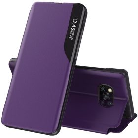   Samsung Galaxy A34 5G SM-A346B, Oldalra nyíló tok, stand, hívás mutatóval, Wooze FashionBook, lila