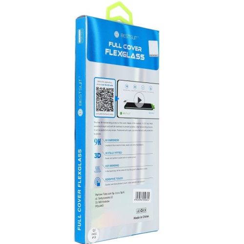 Samsung Galaxy S21 FE 5G SM-G990, Kijelzővédő fólia, ütésálló fólia, Tempered Glass (edzett üveg), ujjlenyomat támogatás, 5D, Full Cover, Nano Flexi Glass, fekete