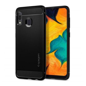   Spigen Rugged Armor Samsung A305 Galaxy A30 tok, Matte Black, fekete
