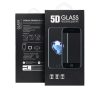 Xiaomi Redmi Note 8, 5D Full Glue hajlított tempered glass kijelzővédő üvegfólia, fekete