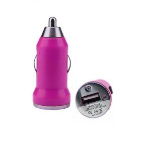   Autós töltő konverter, MINI kivitel (Samsung, HTC, Nokia, LG, ZTE, Motorola) 1A, pink