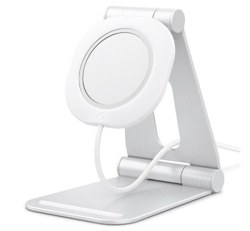 Spigen MagFit MagSafe töltőpad tartó állvány, fehér