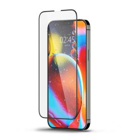   Spigen Glass FC Apple iPhone 17E / 16E / 14 / 13 / 13 Pro tempered kijelzővédő fólia, fekete