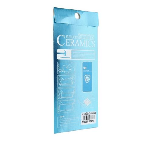 Apple iPhone 17E / 16E / 14 / 13 / 13 ProFull Glue Ceramic hajlított tempered glass kijelzővédő üvegfólia, fekete