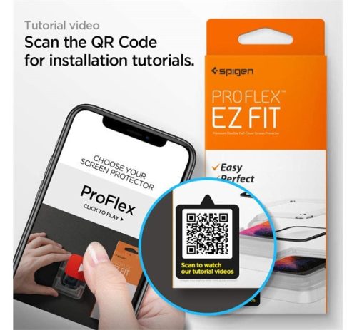 Spigen Pro Flex EZ Fit Apple Watch S9 / S8 / S7 45mm tempered kijelzővédő fólia felhelyező kerettel (2db)