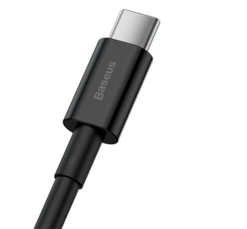 Baseus Superior USB-C gyorstöltő töltő- és adatkábel, 1m, fekete
