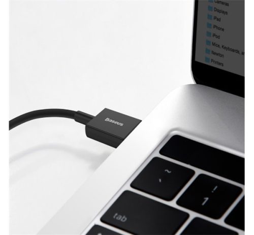 Baseus Superior USB-C gyorstöltő töltő- és adatkábel, 1m, fekete