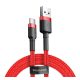 Baseus Cafule USB-C gyorstöltő töltő- és adatkábel, 1m, piros