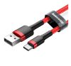 Baseus Cafule USB-C gyorstöltő töltő- és adatkábel, 1m, piros