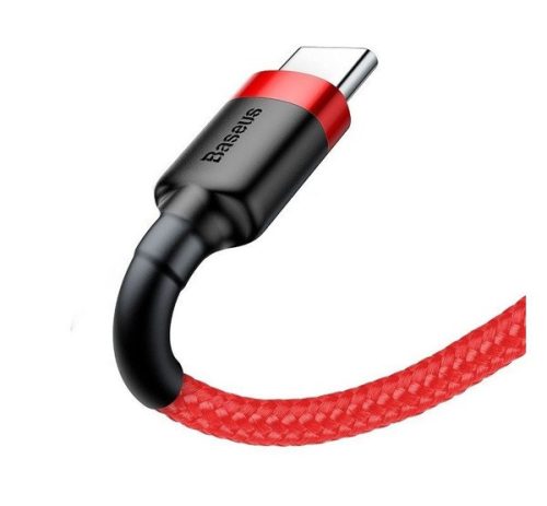 Baseus Cafule USB-C gyorstöltő töltő- és adatkábel, 1m, piros