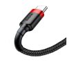 Baseus Cafule USB / USB-C gyorstöltő töltő- és adatkábel, 1m, piros-fekete