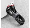 Baseus Cafule USB / USB-C gyorstöltő töltő- és adatkábel, 1m, piros-fekete