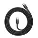 Baseus Cafule USB-C / USB-C gyorstöltő töltő- és adatkábel, 1m, szürke-fekete