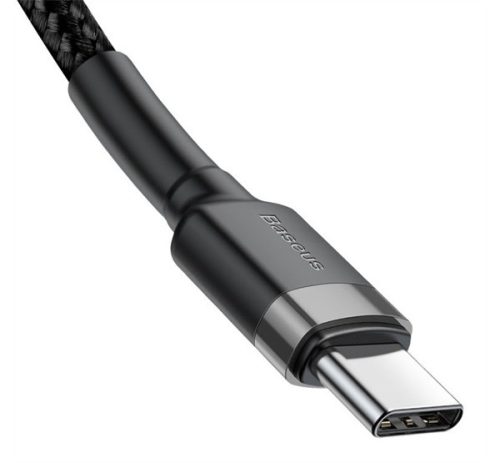 Baseus Cafule USB-C / USB-C gyorstöltő töltő- és adatkábel, 1m, szürke-fekete