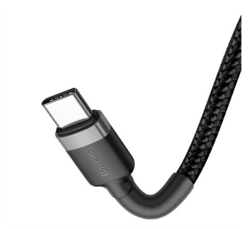 Baseus Cafule USB-C / USB-C gyorstöltő töltő- és adatkábel, 1m, szürke-fekete