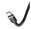 Baseus Cafule USB-C gyorstöltő töltő- és adatkábel, 2m, szürke-fekete