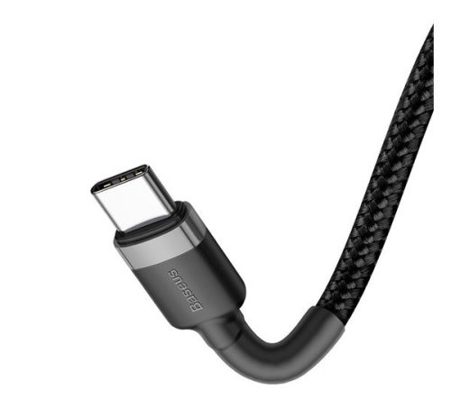 Baseus Cafule USB-C gyorstöltő töltő- és adatkábel, 2m, szürke-fekete