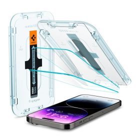   Spigen Glas.tR SLIM EZ Fit Apple iPhone 14 Pro Max tempered kijelzővédő fólia felhelyező kerettel (2db)