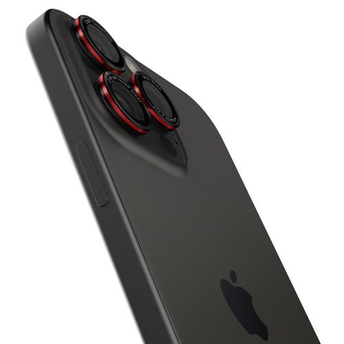 Spigen Glas.tR EZ Fit Optik Pro Apple iPhone 14 Pro / 14 Pro Max / 15 Pro / 15 Pro Max / 16 Pro / 16 Pro Max / 17 Pro / 17 Pro Max, Tempered kameravédő fólia, fekete-piros (2db)