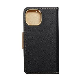 Fancy Apple iPhone 14 Pro flip tok, fekete-arany