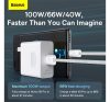 Baseus Dynamic USB / USB-C gyorstöltő töltő- és adatkábel, 100W, 1m, fehér