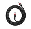 Baseus Cafule USB-C / USB-C töltő- és adatkábel, 60W, 1m, fekete-piros