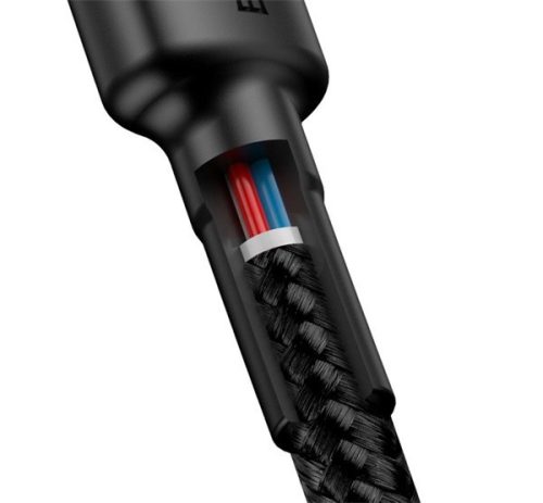 Baseus Cafule USB-C / USB-C töltő- és adatkábel, 60W, 1m, fekete-piros
