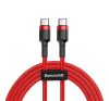 Baseus Cafule USB-C / USB-C töltő- és adatkábel, 60W, 1m, piros