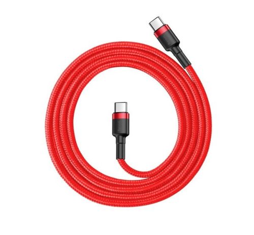 Baseus Cafule USB-C / USB-C töltő- és adatkábel, 60W, 1m, piros