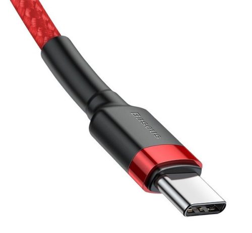 Baseus Cafule USB-C / USB-C töltő- és adatkábel, 60W, 1m, piros