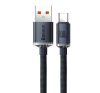Baseus Crystal Shine USB / USB-C töltő- és adatkábel, 100W, 1,2m, Fekete
