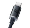 Baseus Crystal Shine USB / USB-C töltő- és adatkábel, 100W, 1,2m, Fekete