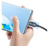 Baseus Crystal Shine USB / USB-C töltő- és adatkábel, 100W, 1,2m, Fekete
