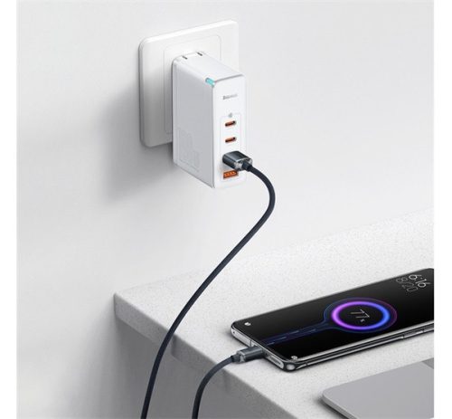 Baseus Crystal Shine USB / USB-C töltő- és adatkábel, 100W, 1,2m, Fekete