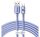 Baseus Crystal Shine USB / USB-C töltő- és adatkábel, 5A, 1,2m, ibolya