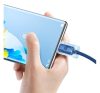 Baseus Crystal Shine USB / USB-C töltő- és adatkábel, 5A, 1,2m, kék